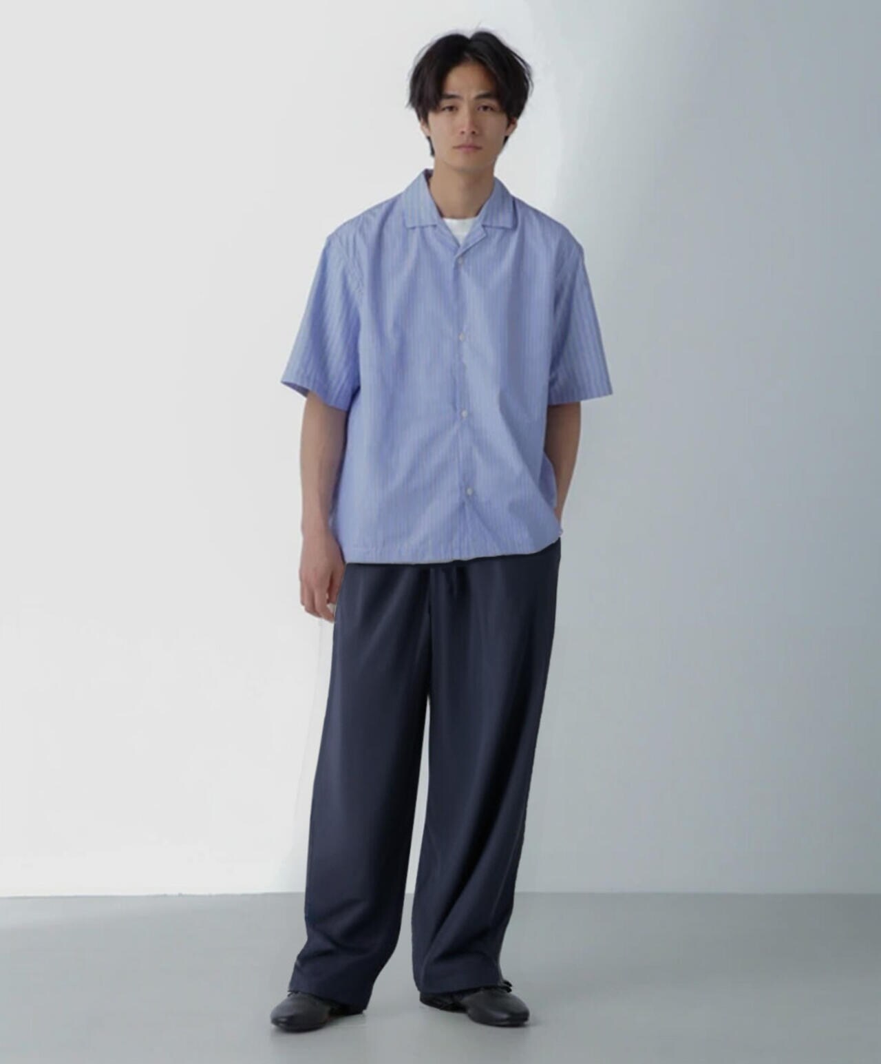 ストライプコンビ ハーフスリーブシャツ 6684221201