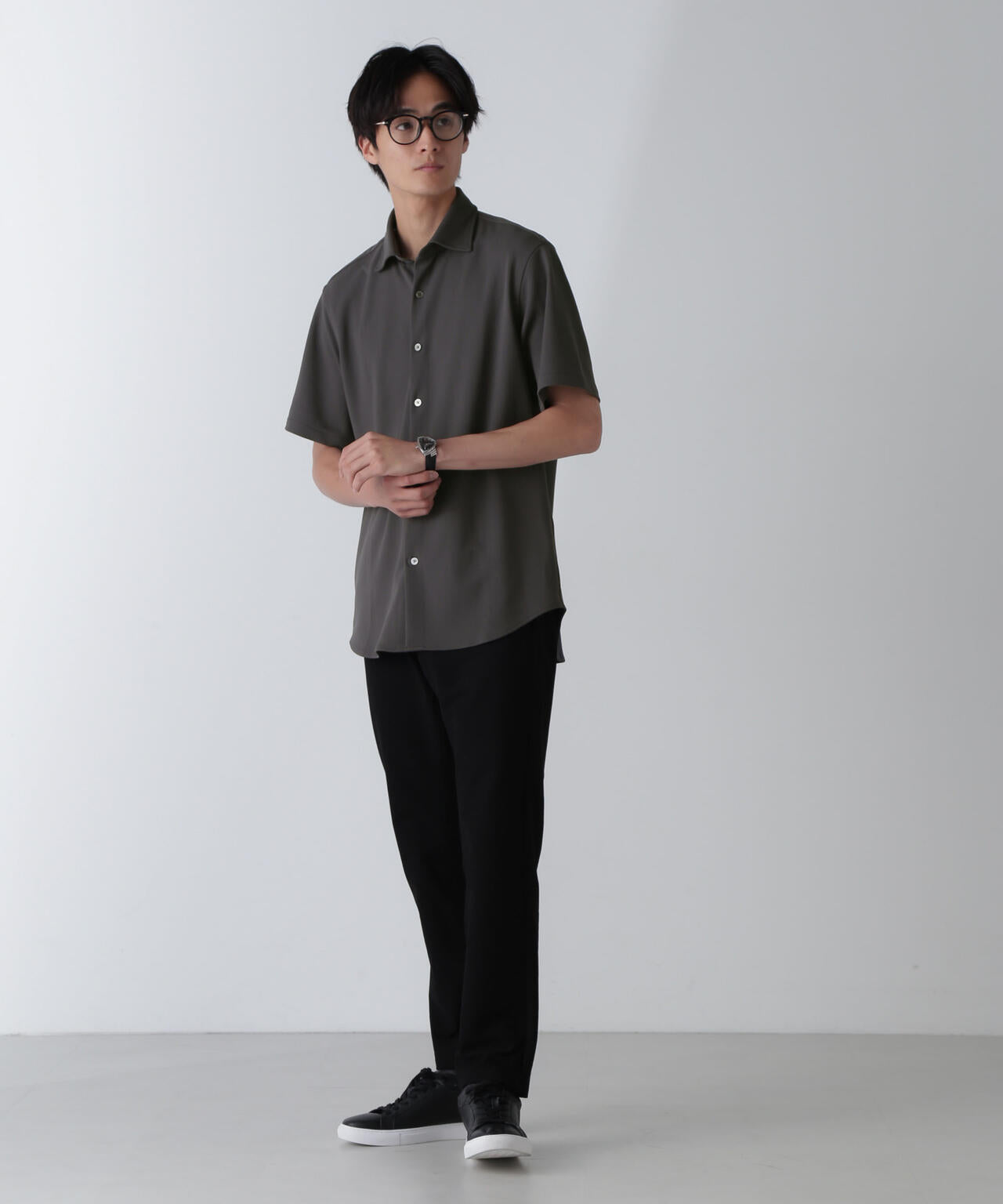 「N SHIRTS」AQUA RHYTHM(R)鹿の子シャツ 半袖 6684221202