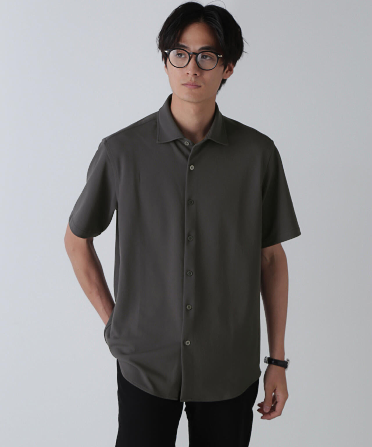 「N SHIRTS」AQUA RHYTHM(R)鹿の子シャツ 半袖 6684221202