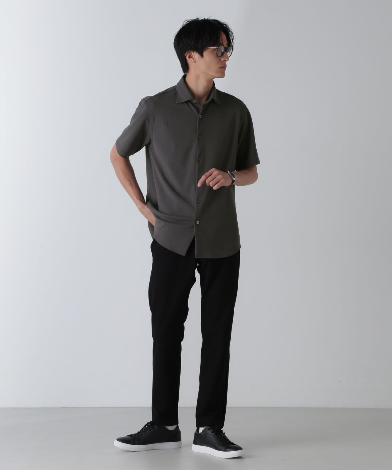 「N SHIRTS」AQUA RHYTHM(R)鹿の子シャツ 半袖 6684221202