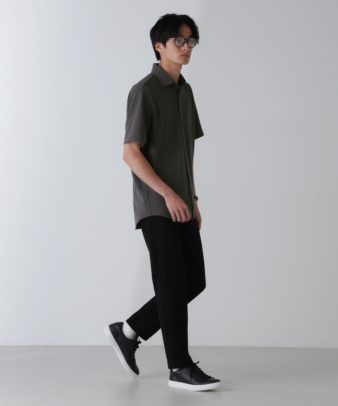 「N SHIRTS」AQUA RHYTHM(R)鹿の子シャツ 半袖 6684221202