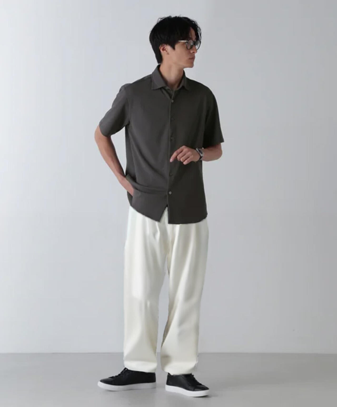 「N SHIRTS」AQUA RHYTHM(R)鹿の子シャツ 半袖 6684221202