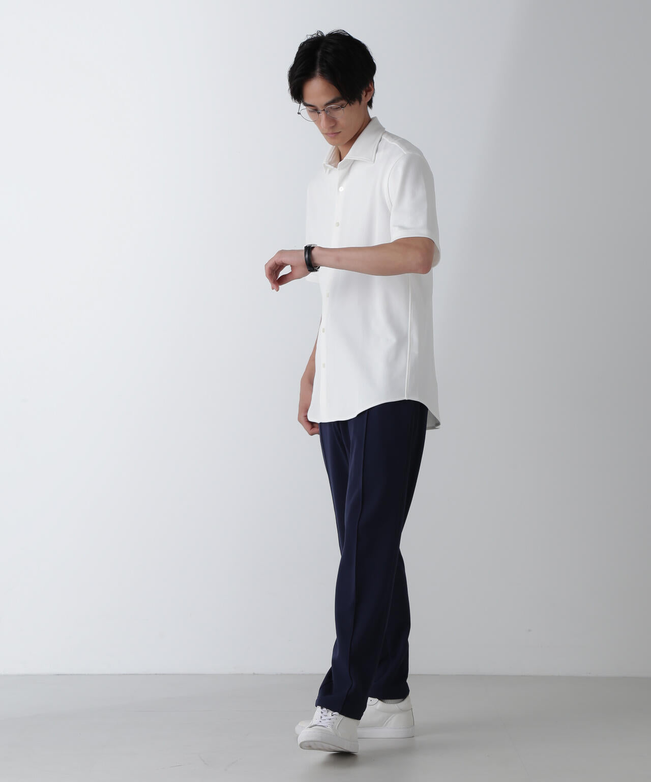 「N SHIRTS」AQUA RHYTHM(R)鹿の子シャツ 半袖 6684221202