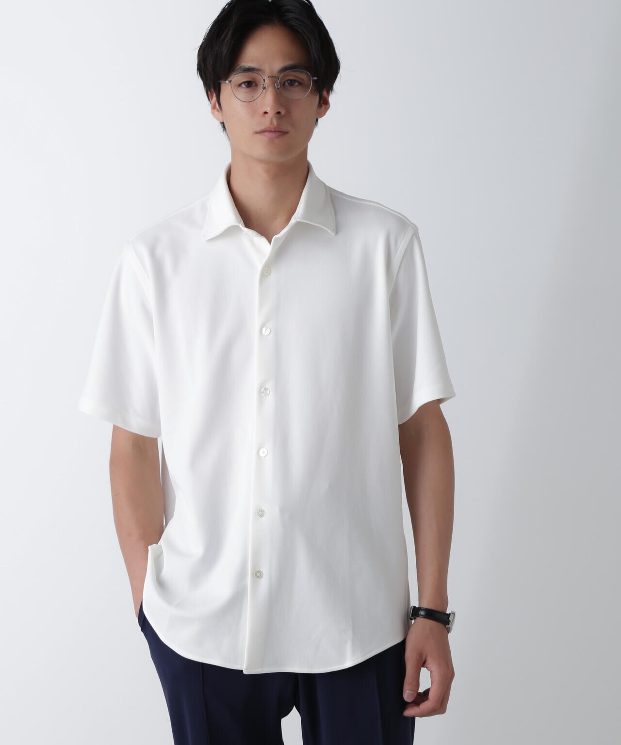 「N SHIRTS」AQUA RHYTHM(R)鹿の子シャツ 半袖 6684221202