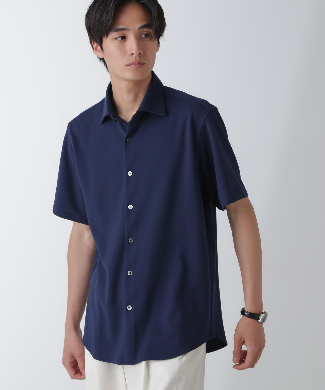 「N SHIRTS」AQUA RHYTHM(R)鹿の子シャツ 半袖 6684221202