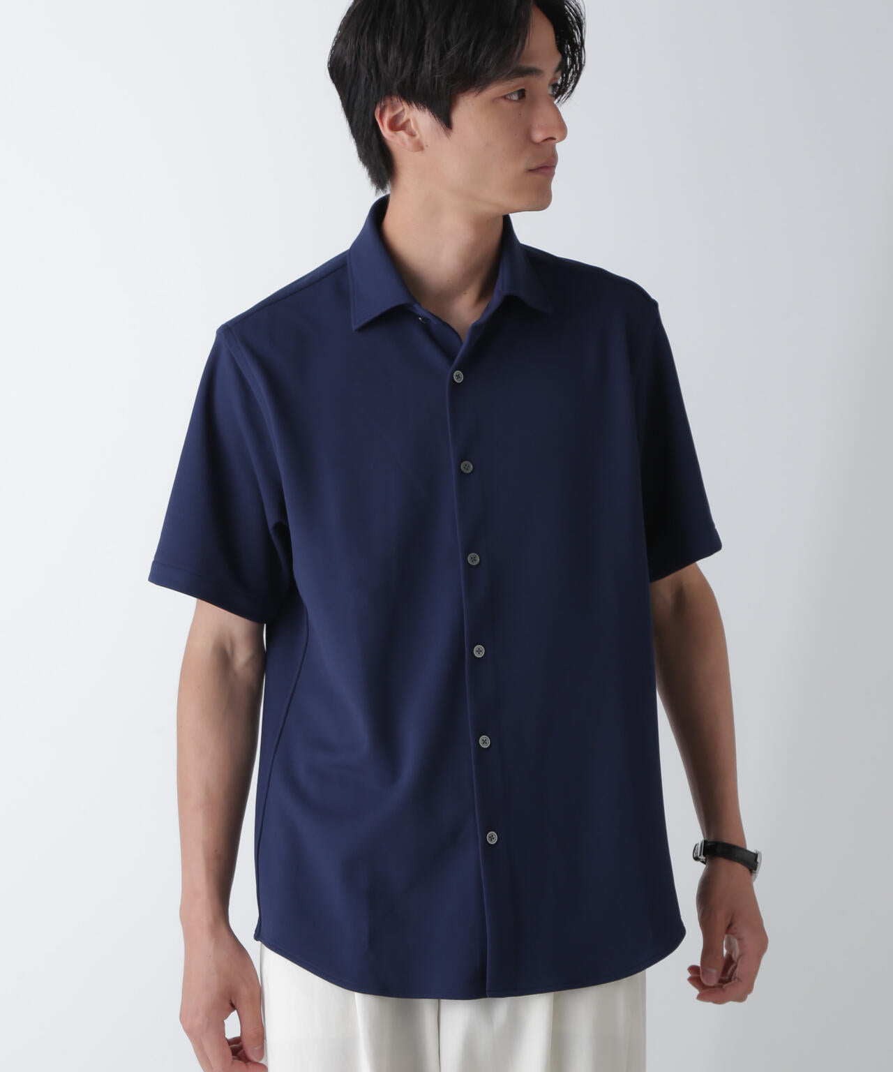 「N SHIRTS」AQUA RHYTHM(R)鹿の子シャツ 半袖 6684221202