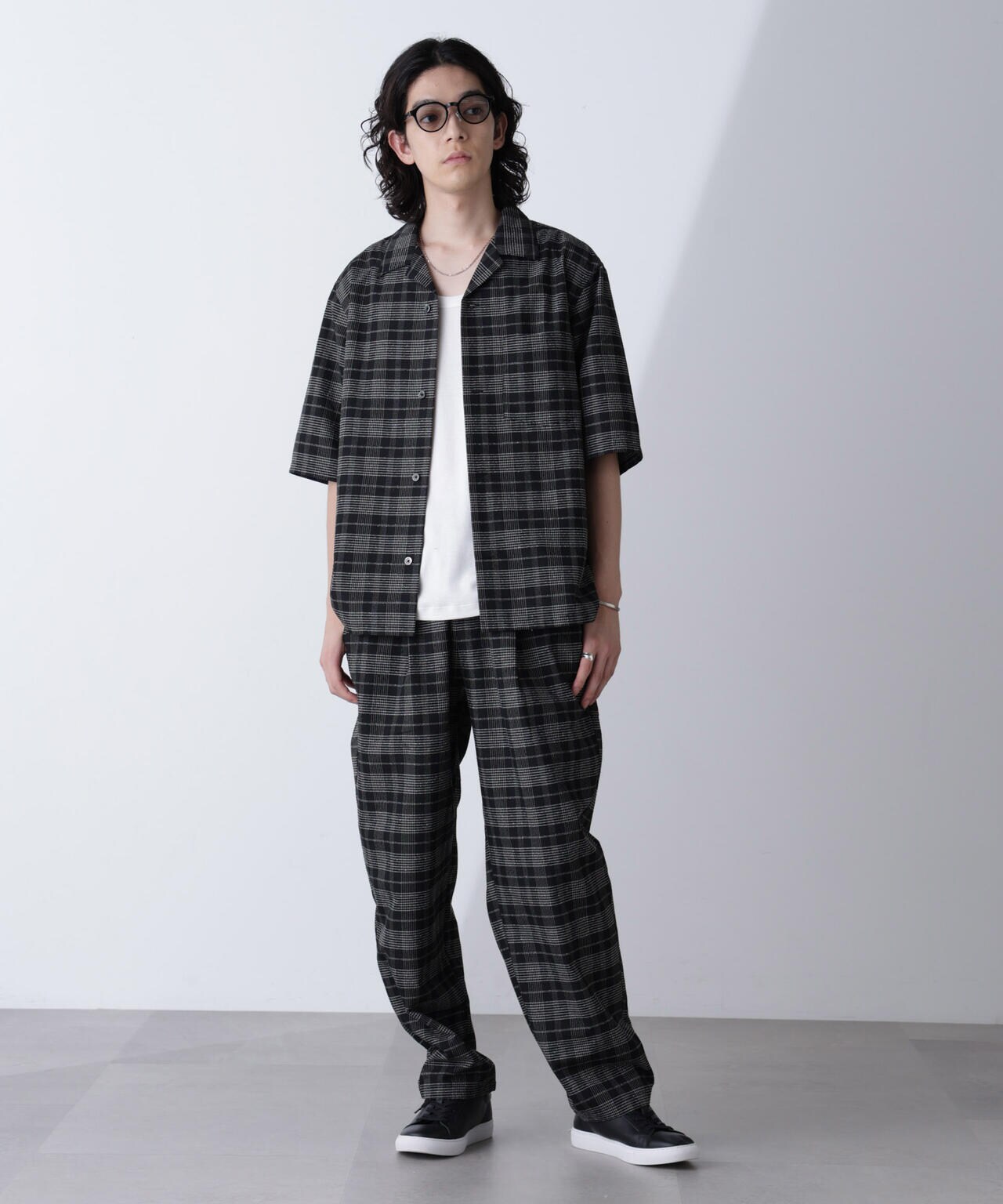 ブークレチェックオープンカラーシャツ 6684221209