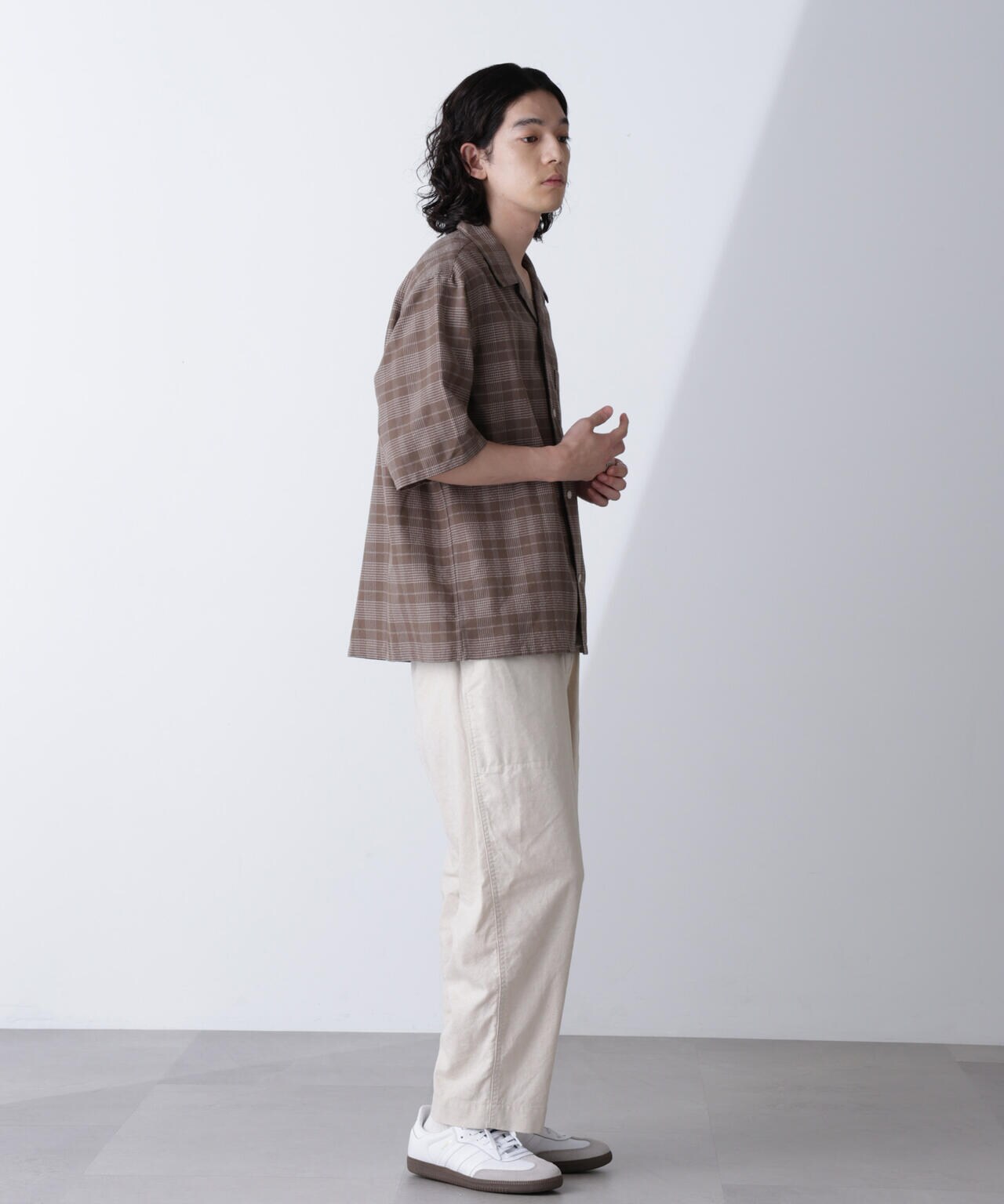 ブークレチェックオープンカラーシャツ 6684221209