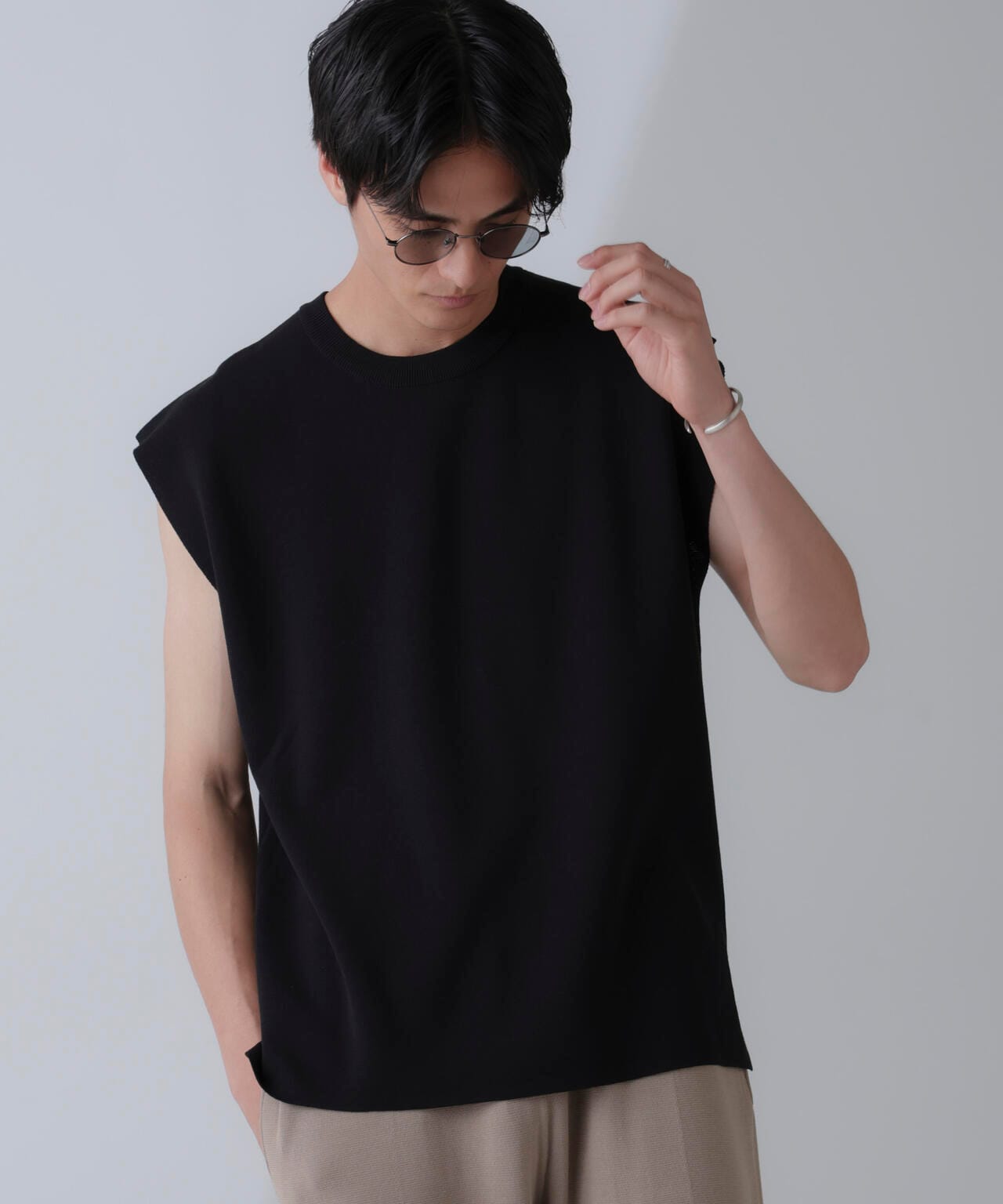 14ゲージミラノリブニット タンクトップ(手洗い可能) 6684222203