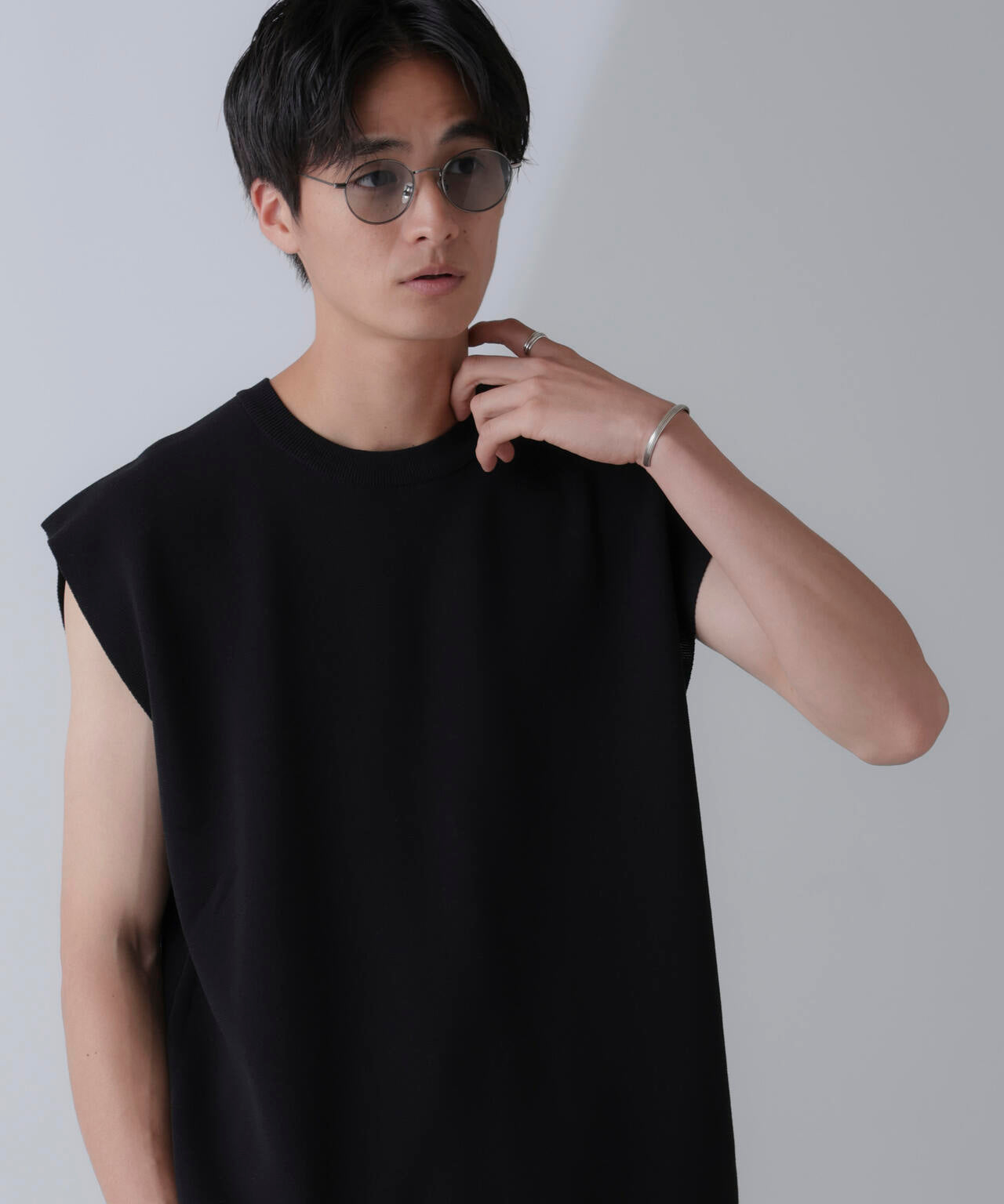 14ゲージミラノリブニット タンクトップ(手洗い可能) 6684222203