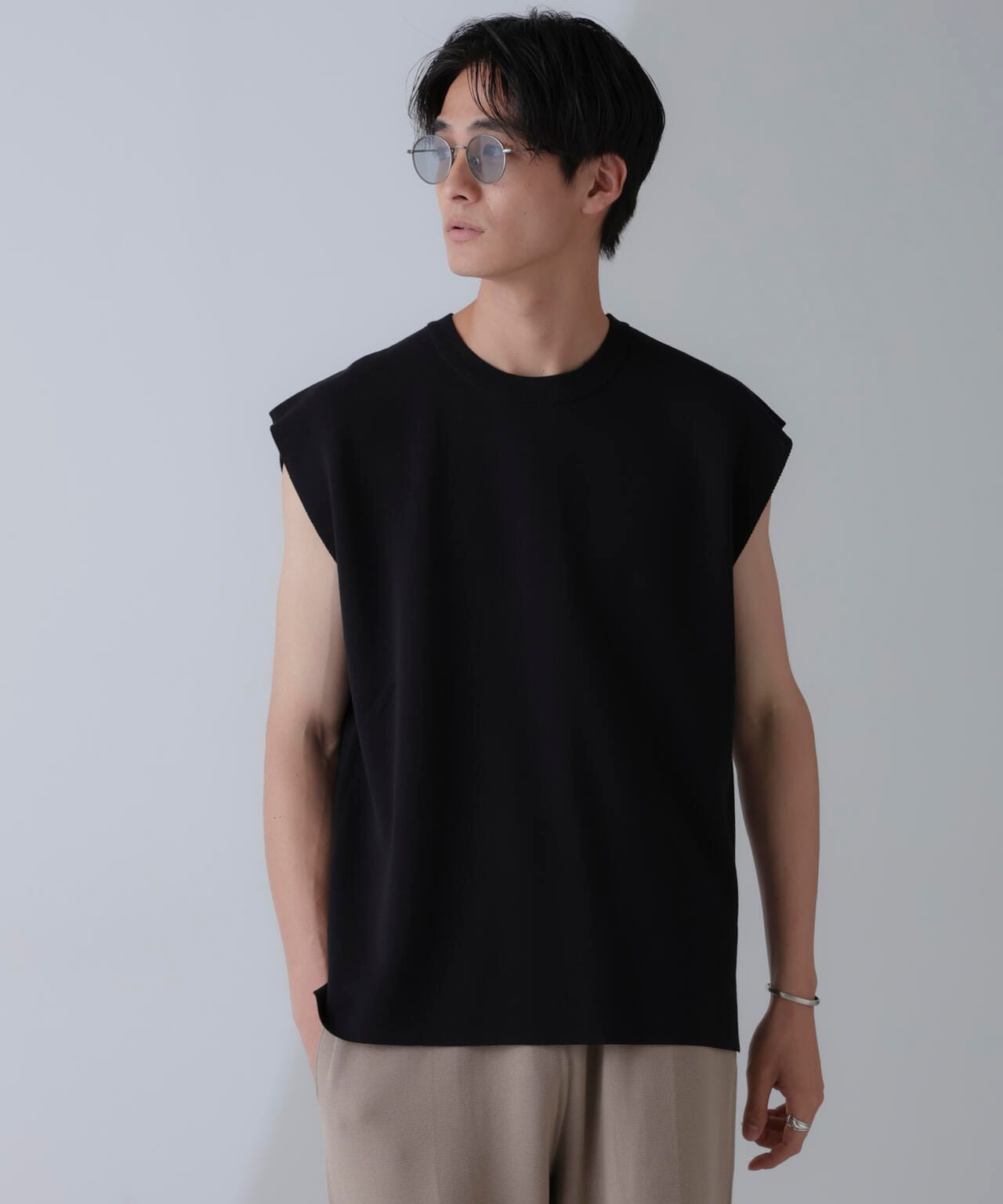 14ゲージミラノリブニット タンクトップ(手洗い可能) 6684222203