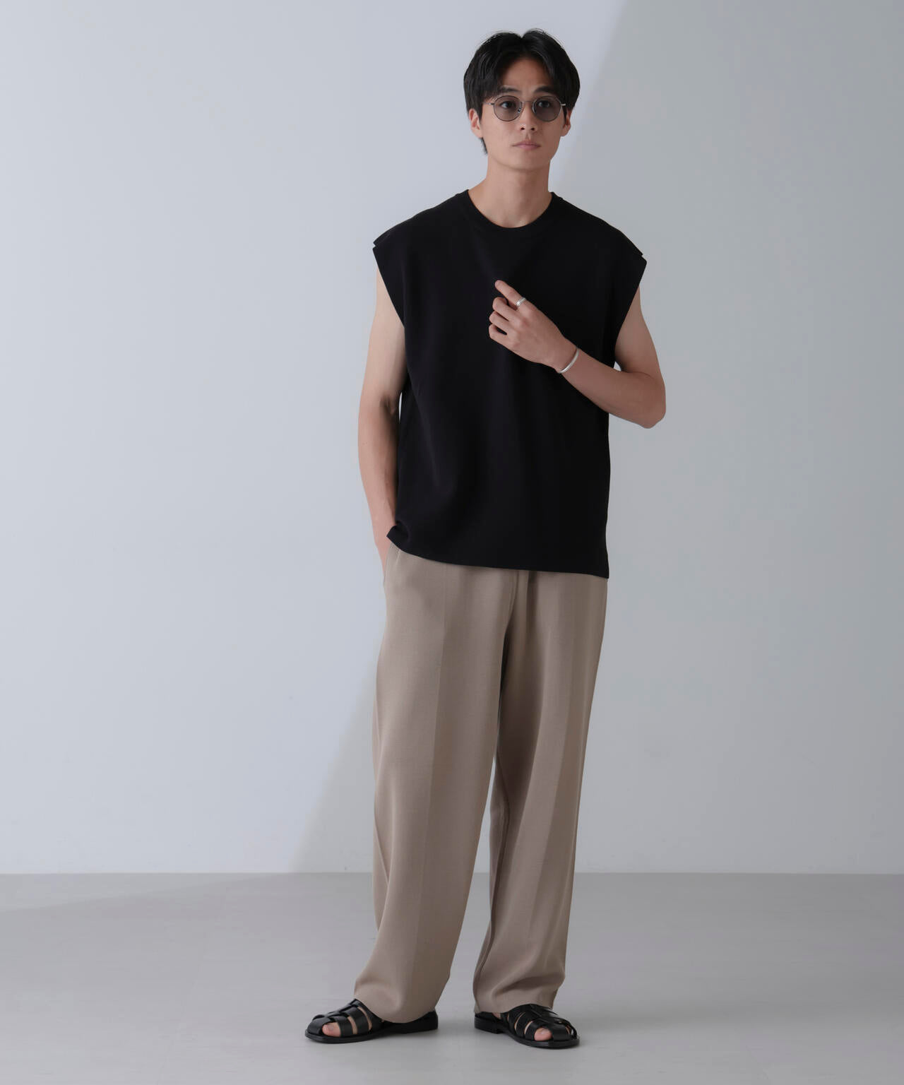 14ゲージミラノリブニット タンクトップ(手洗い可能) 6684222203