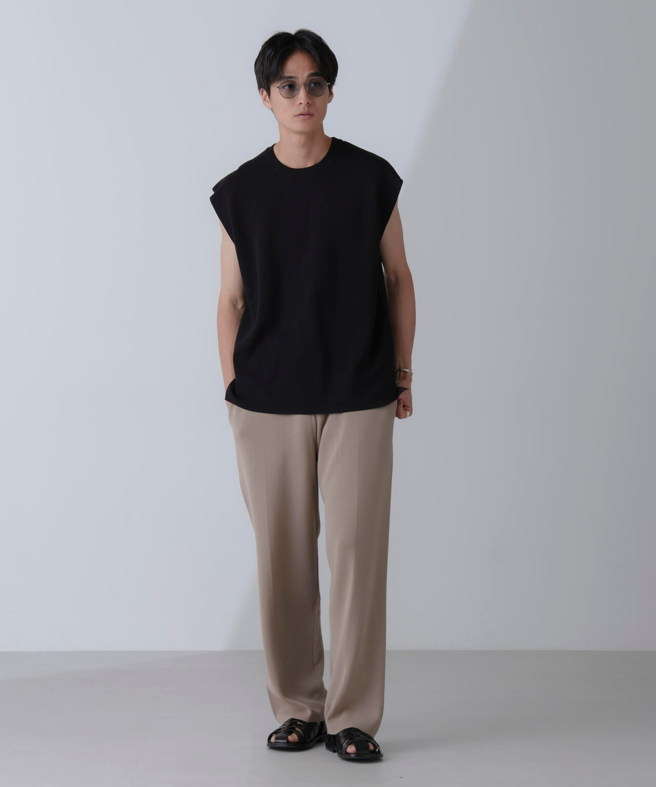 14ゲージミラノリブニット タンクトップ(手洗い可能) 6684222203