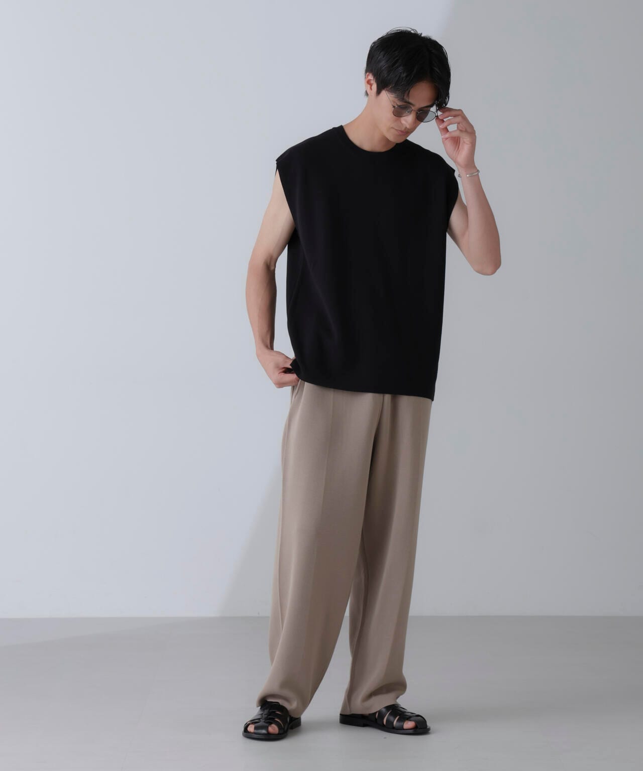 14ゲージミラノリブニット タンクトップ(手洗い可能) 6684222203