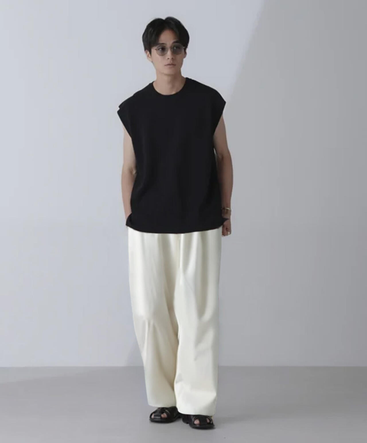 14ゲージミラノリブニット タンクトップ(手洗い可能) 6684222203