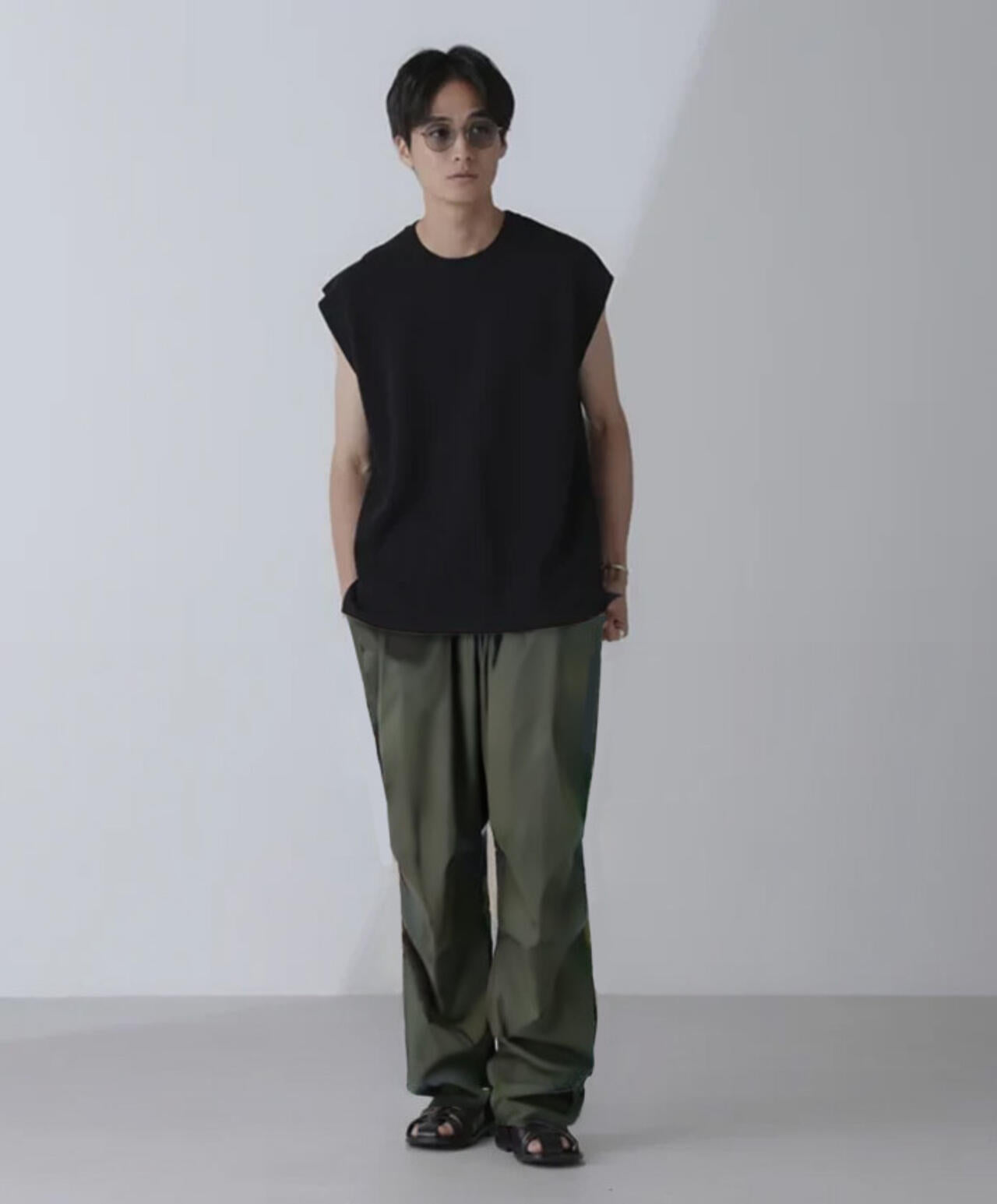 14ゲージミラノリブニット タンクトップ(手洗い可能) 6684222203