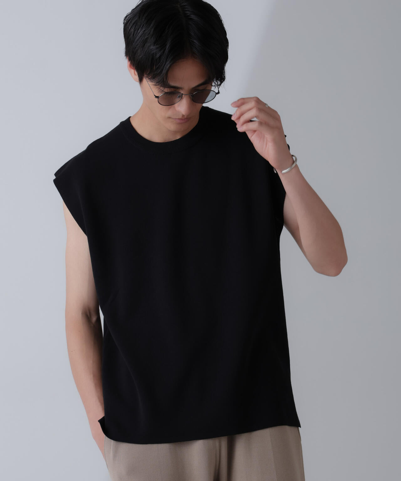 14ゲージミラノリブニット タンクトップ(手洗い可能) 6684222203