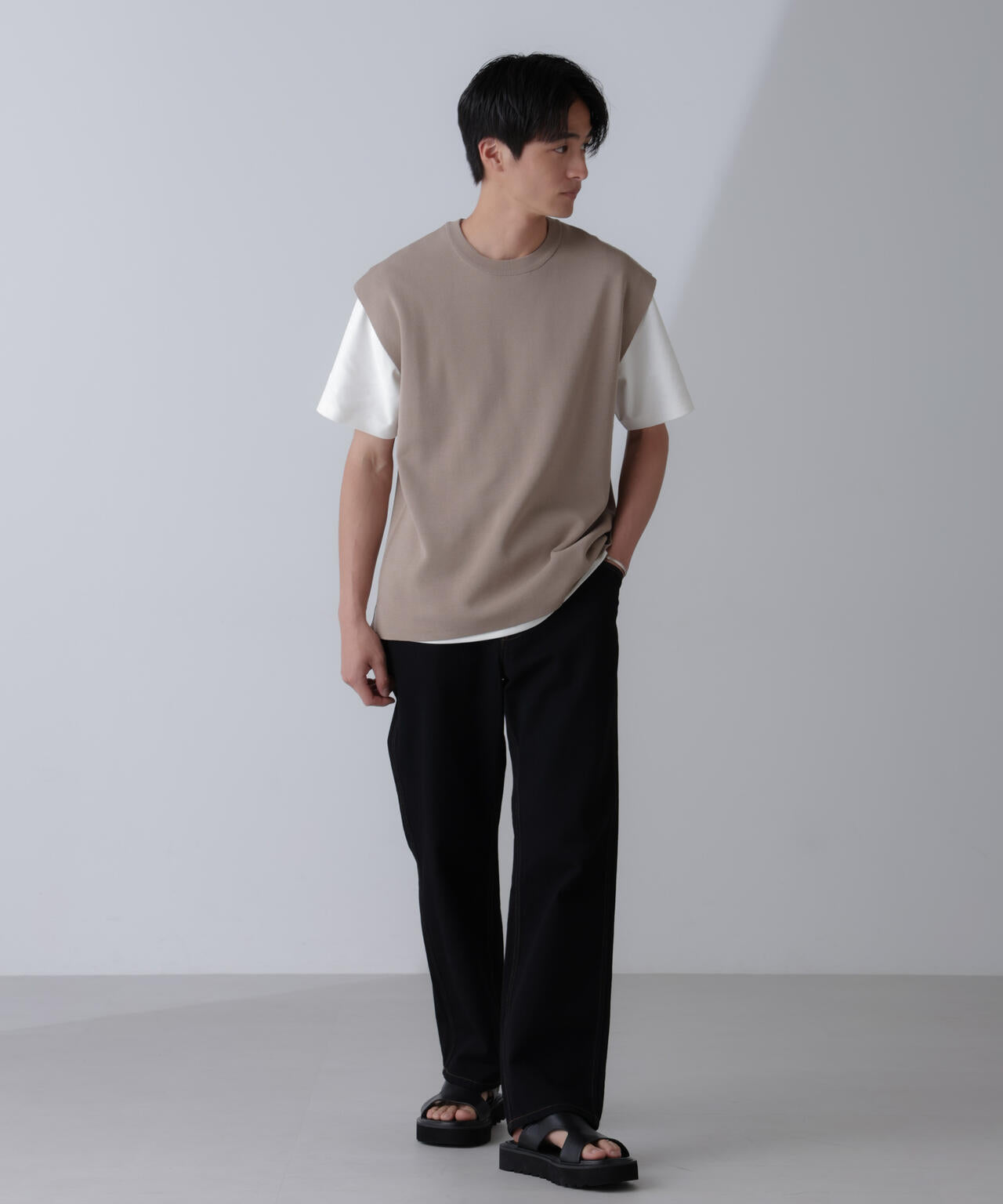 14ゲージミラノリブニット タンクトップ(手洗い可能) 6684222203