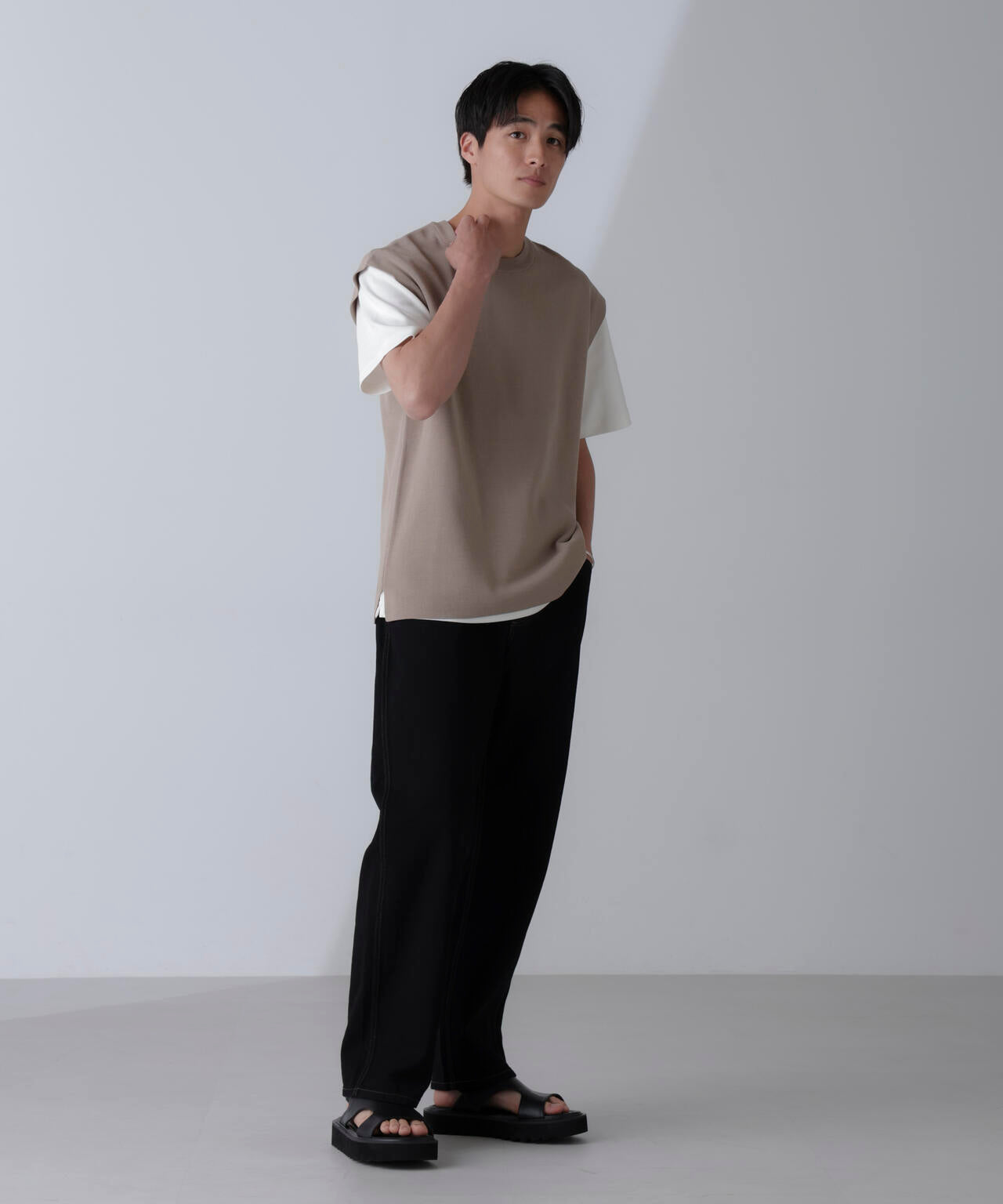 14ゲージミラノリブニット タンクトップ(手洗い可能) 6684222203