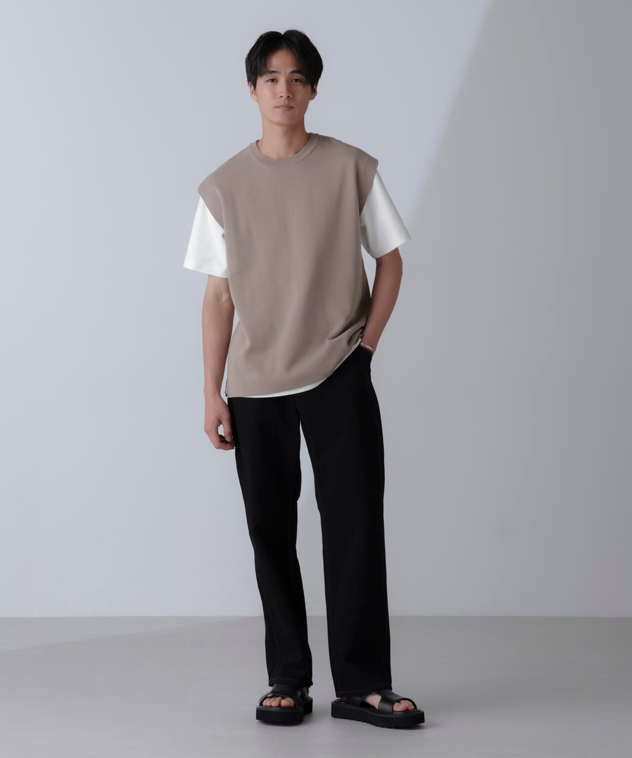 14ゲージミラノリブニット タンクトップ(手洗い可能) 6684222203