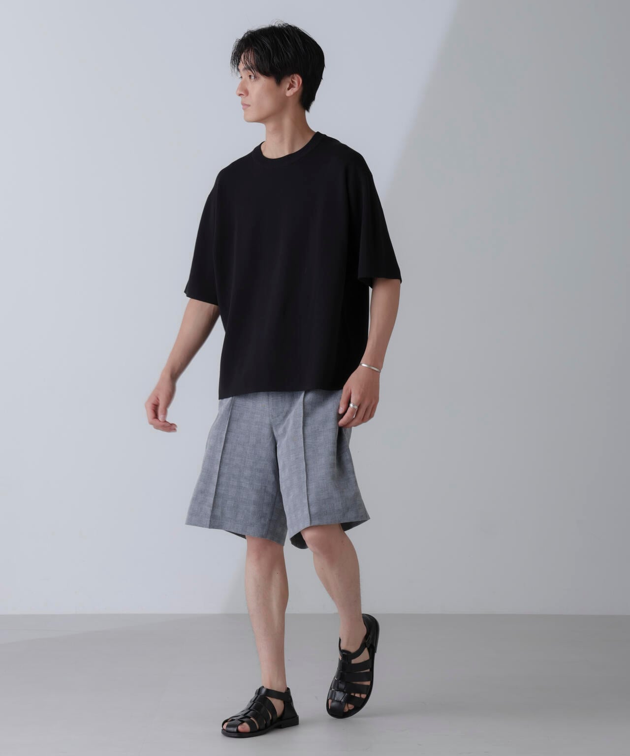 14ゲージミラノリブニット クルーネック 半袖(手洗い可能) 6684222204