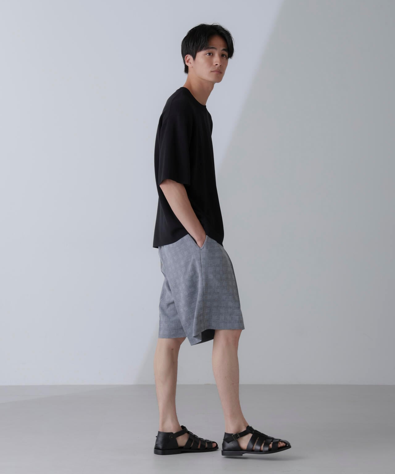 14ゲージミラノリブニット クルーネック 半袖(手洗い可能) 6684222204