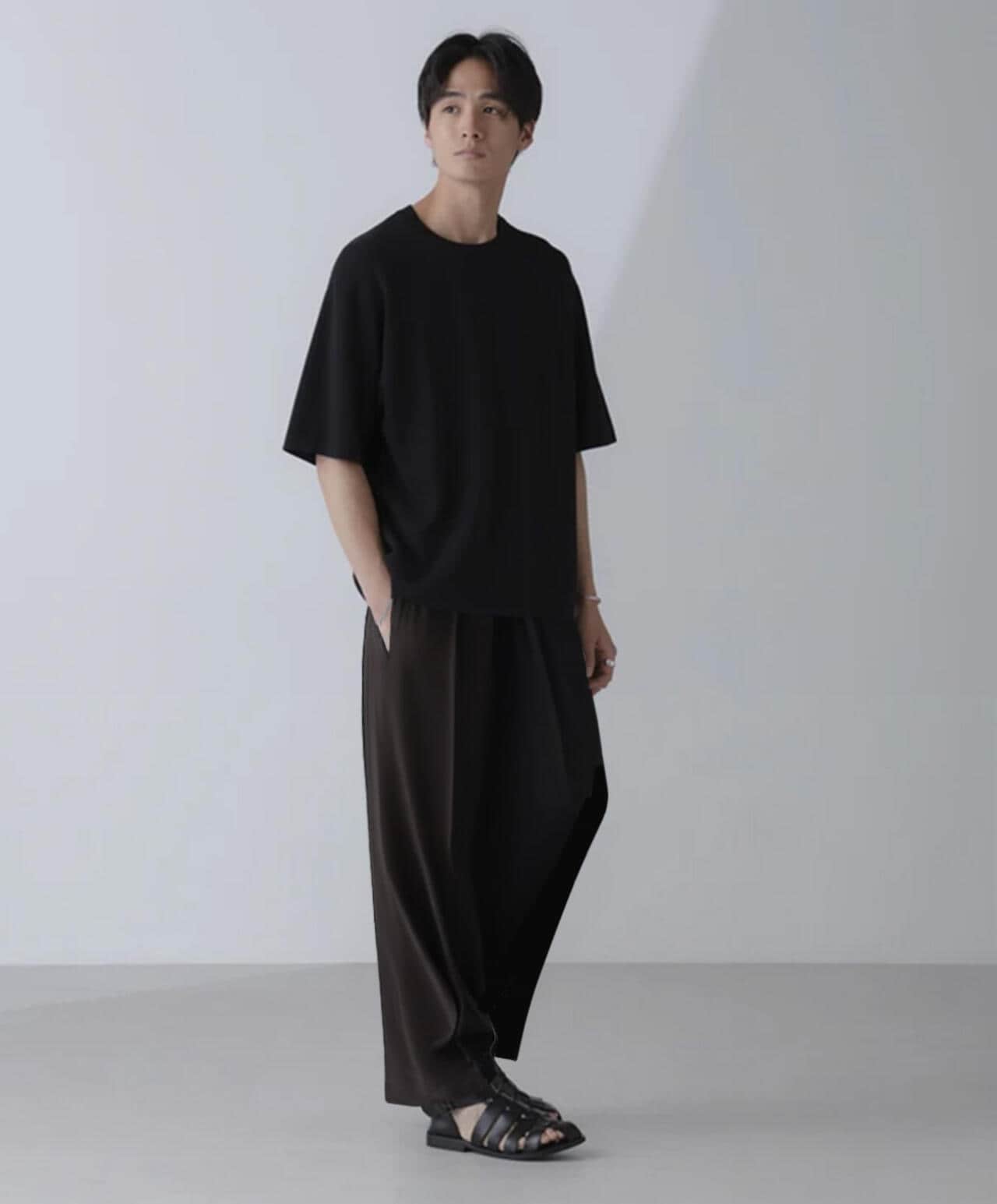 14ゲージミラノリブニット クルーネック 半袖(手洗い可能) 6684222204