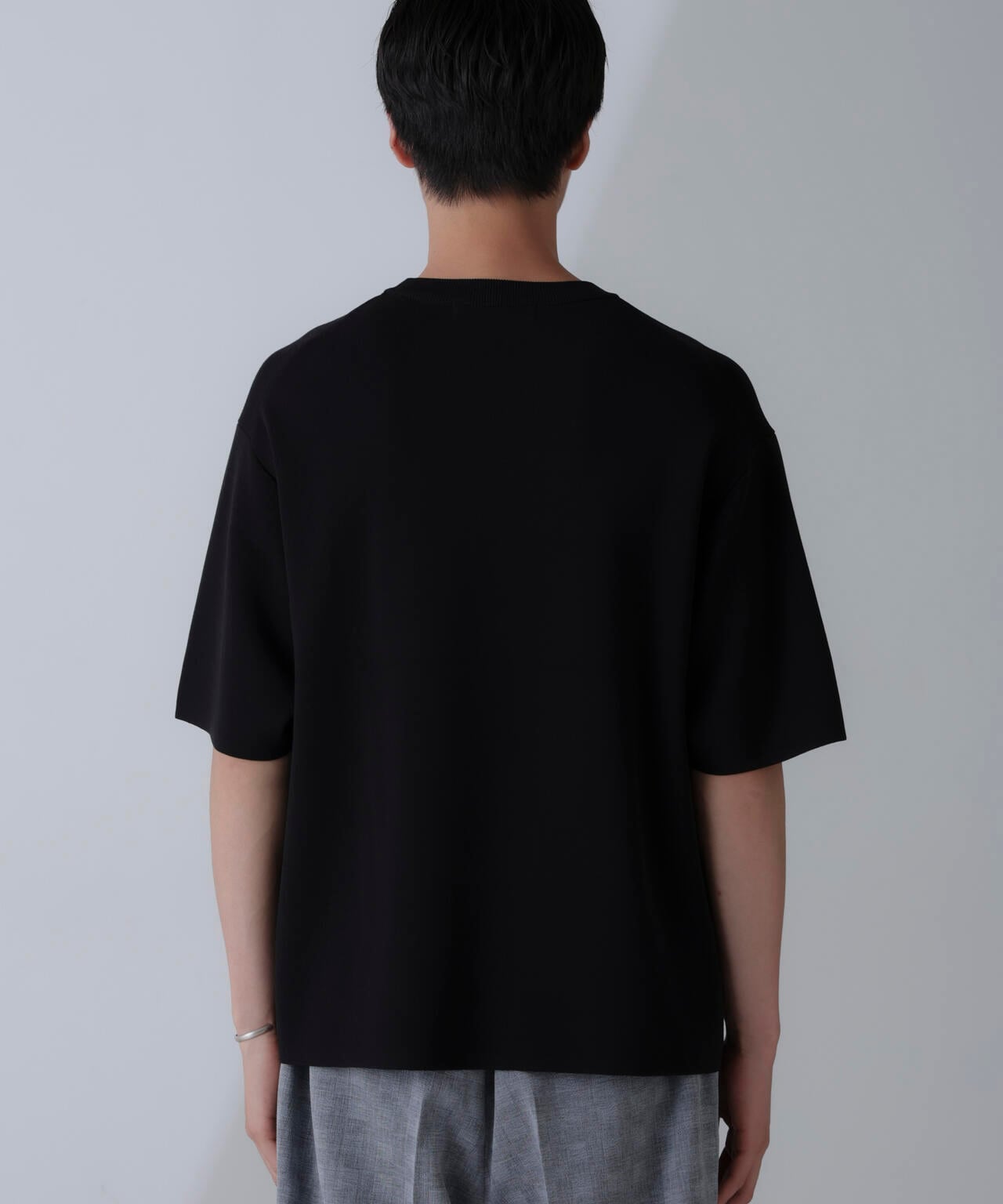 14ゲージミラノリブニット クルーネック 半袖(手洗い可能) 6684222204