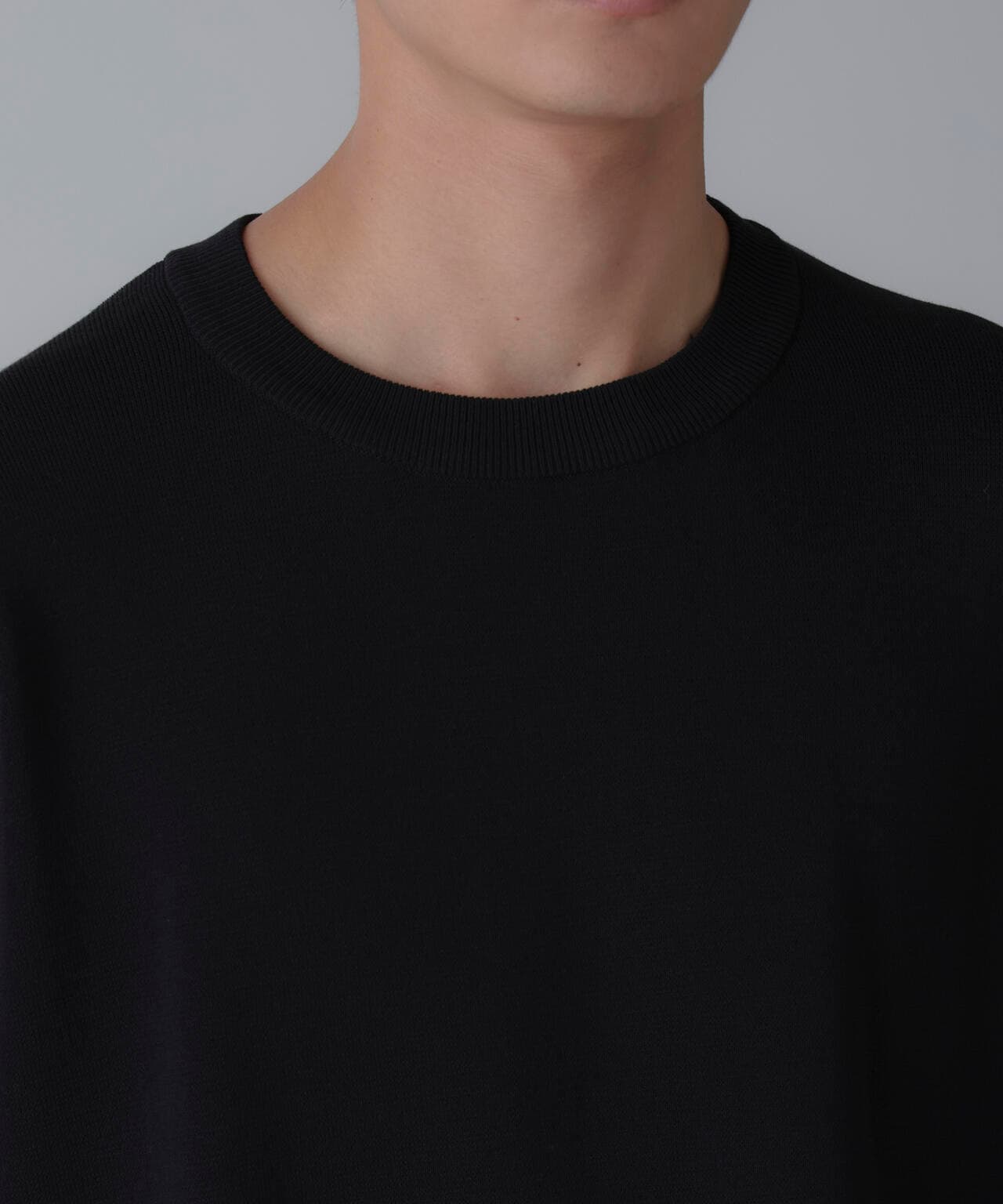 14ゲージミラノリブニット クルーネック 半袖(手洗い可能) 6684222204