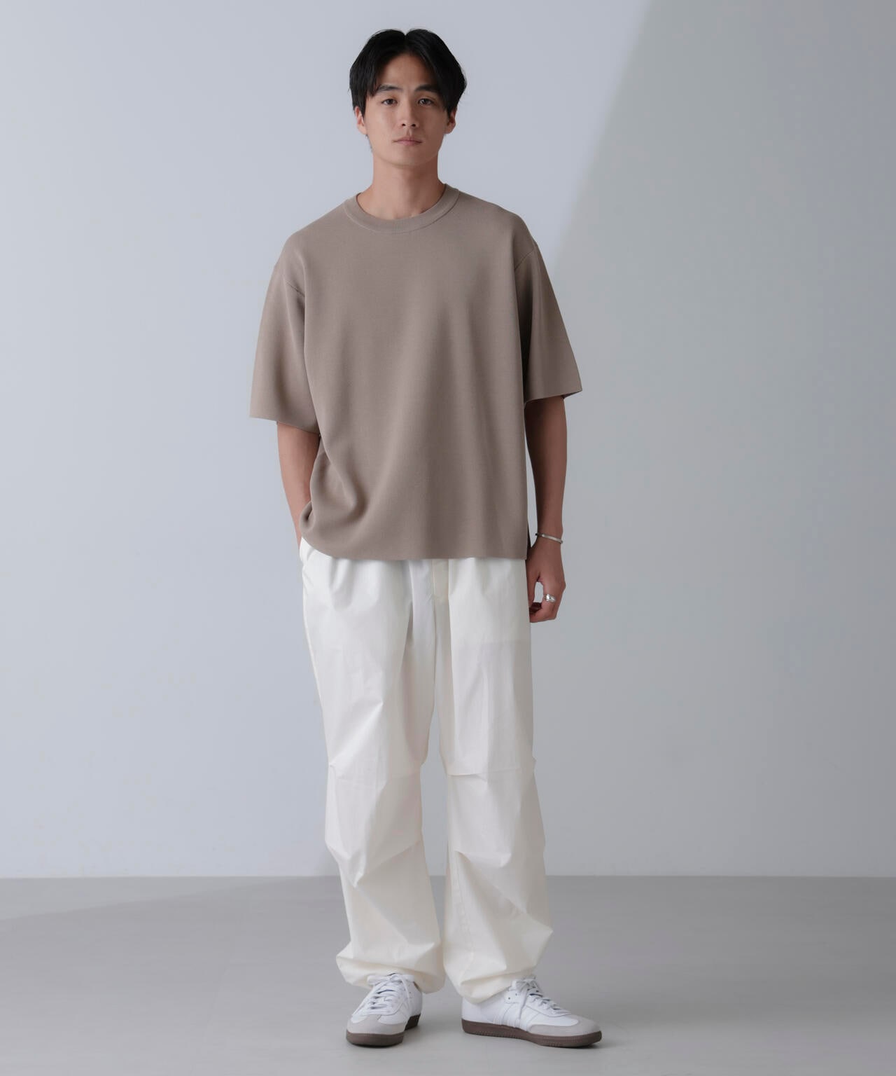 14ゲージミラノリブニット クルーネック 半袖(手洗い可能) 6684222204