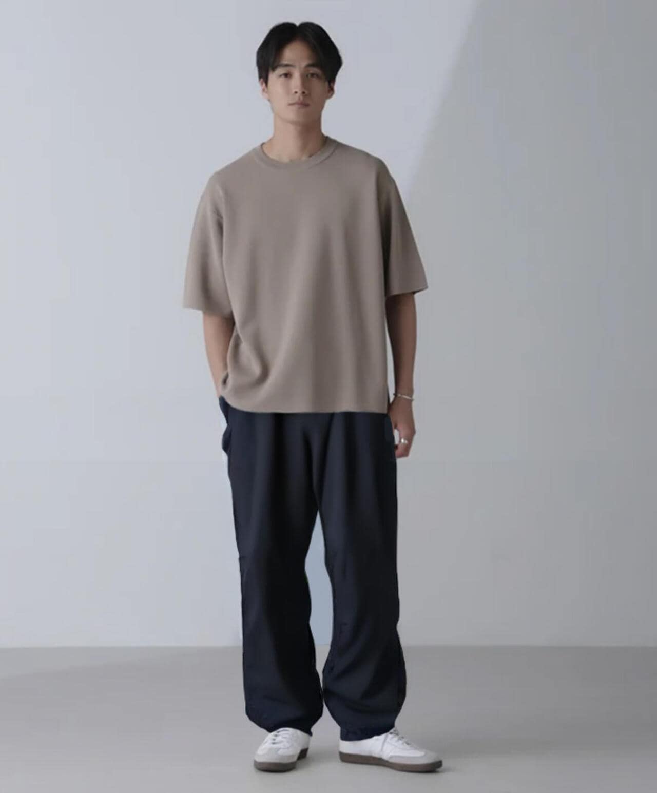 14ゲージミラノリブニット クルーネック 半袖(手洗い可能) 6684222204