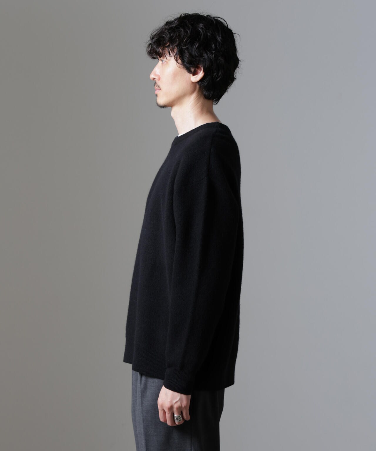 AQUA ウールカシミヤクルーネックプルオーバー 6684222211