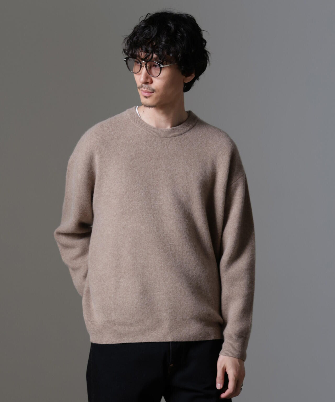 AQUA ウールカシミヤクルーネックプルオーバー 6684222211