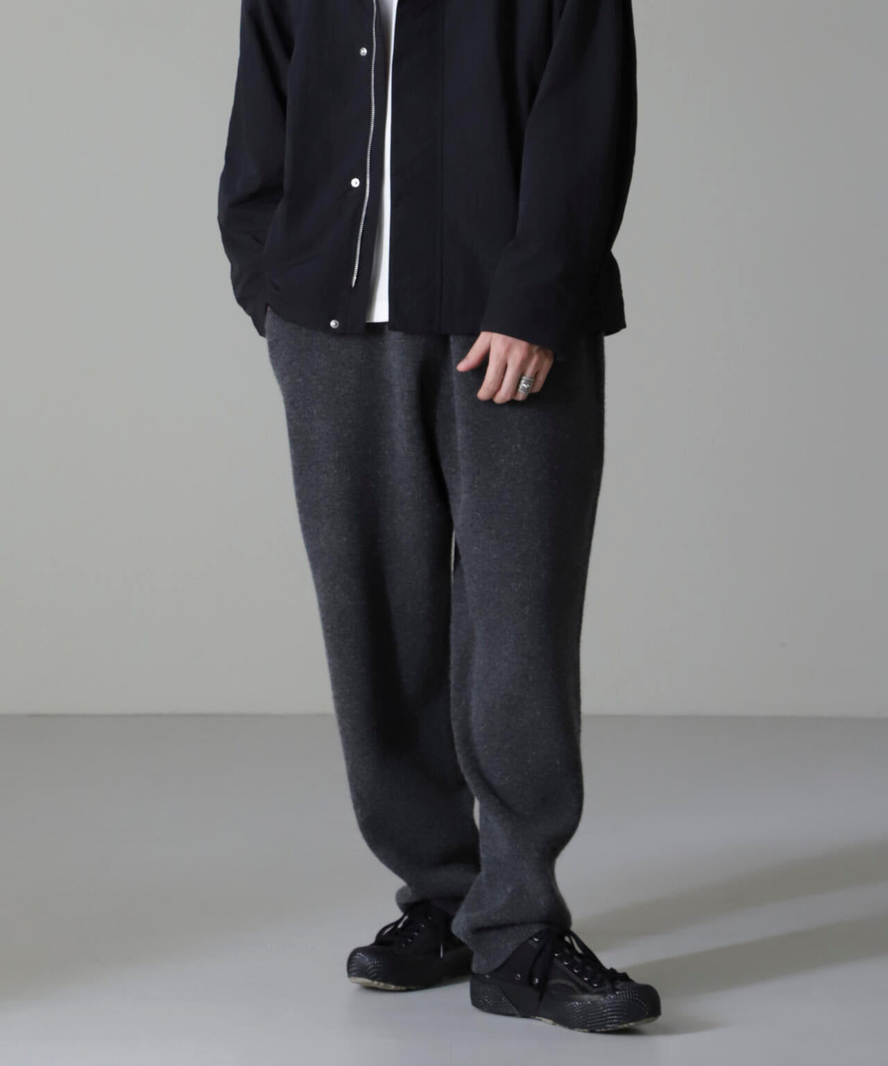 AQUA ウールカシミヤニットパンツ 6684222215