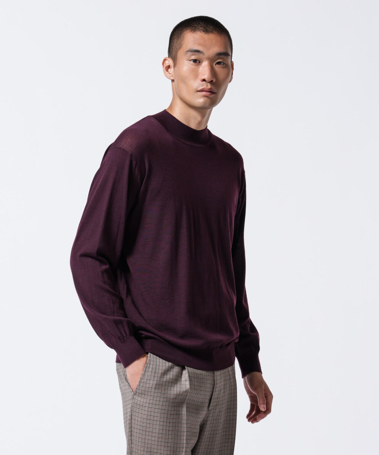「ASSEMBLANC」BRISBANEベンチレーションモックネックプルオーバー 6684222220