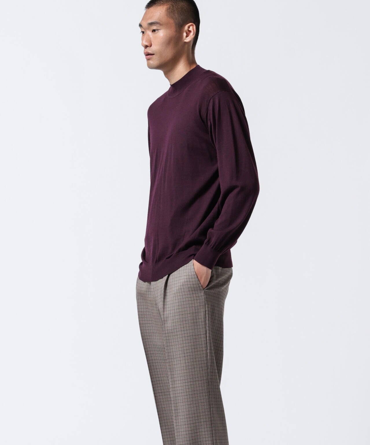 「ASSEMBLANC」BRISBANEベンチレーションモックネックプルオーバー 6684222220