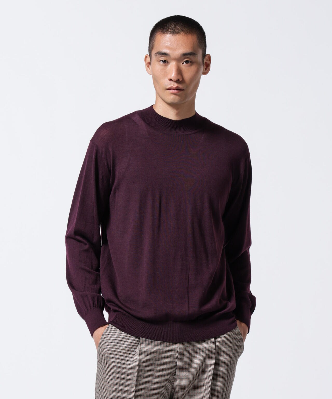 「ASSEMBLANC」BRISBANEベンチレーションモックネックプルオーバー 6684222220