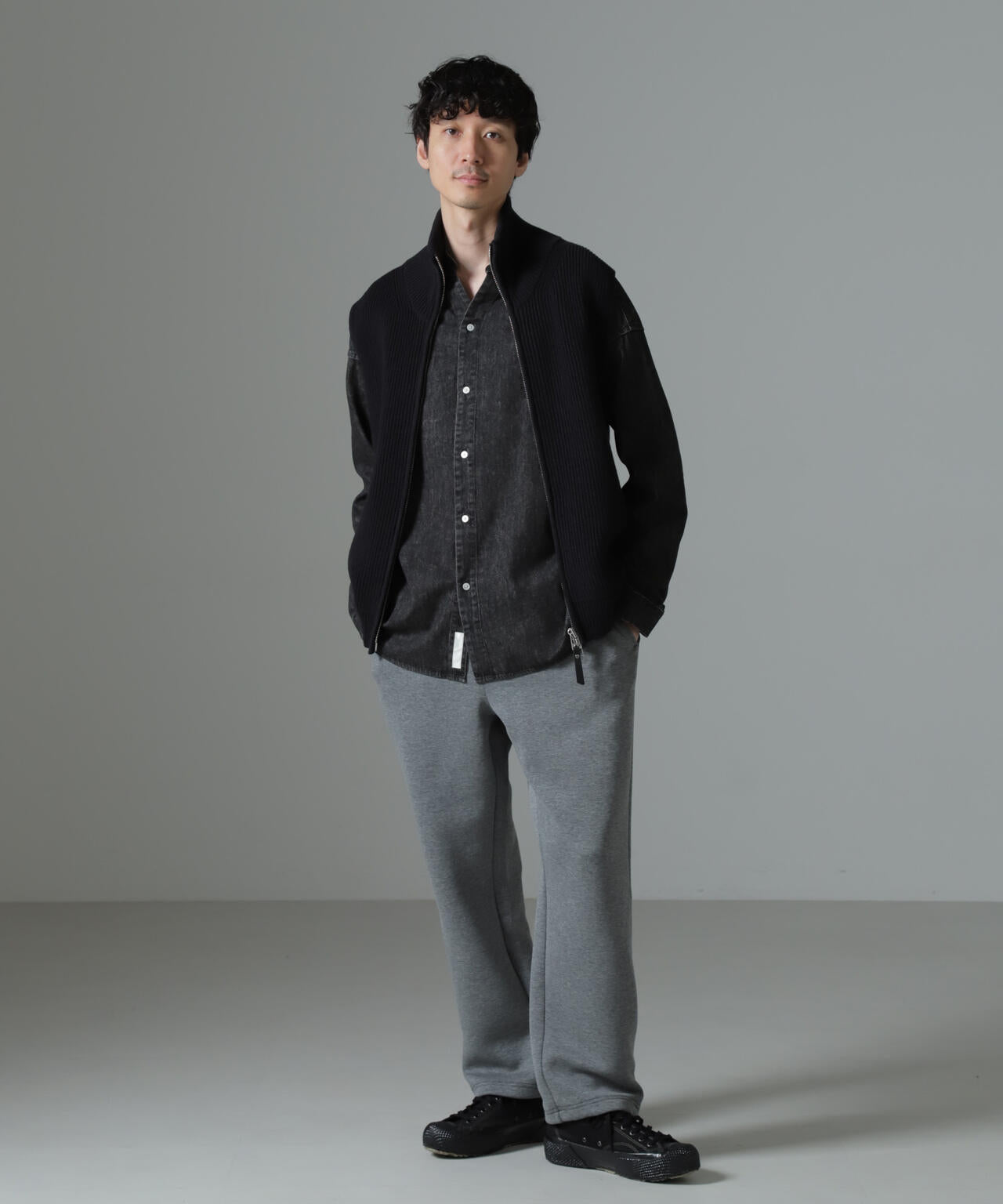 片アゼドライバーズジップニットベスト 6684222236