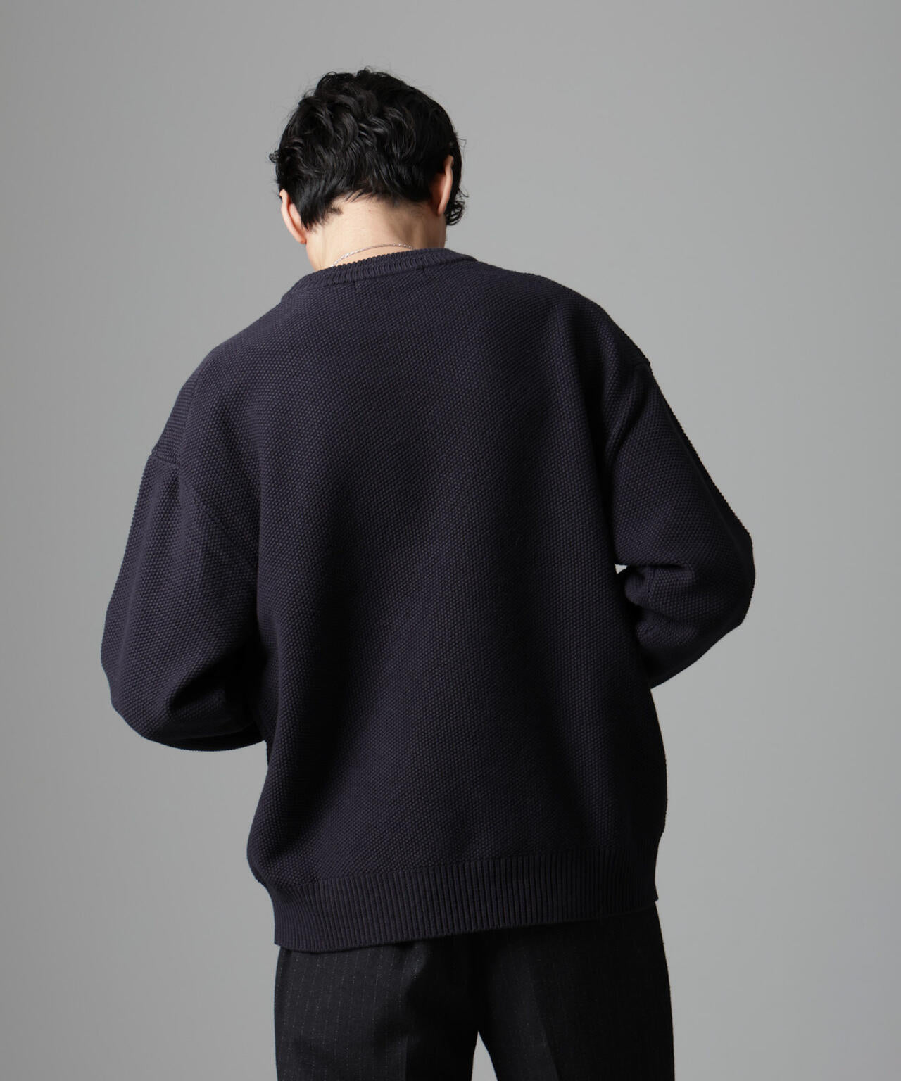 コットンバルキーカノコクルーネックニット 6684222254