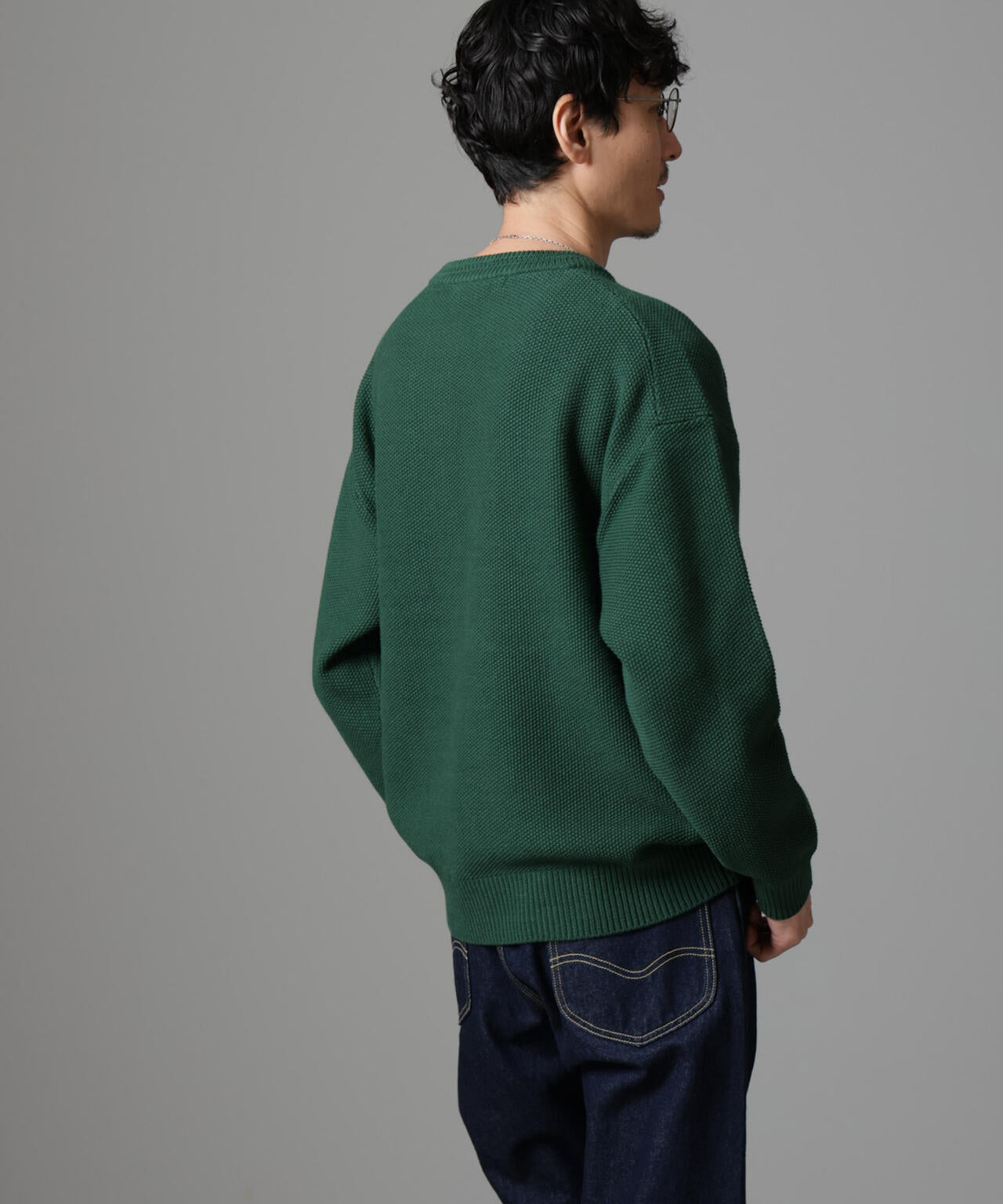 コットンバルキーカノコクルーネックニット 6684222254