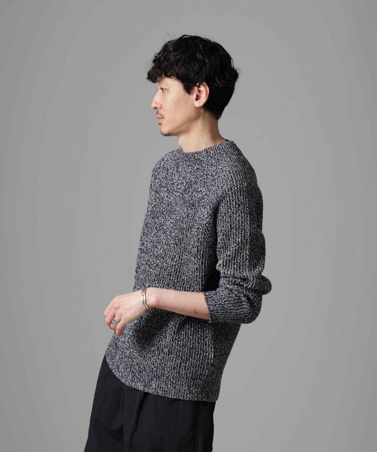 コットンバルキーモックネックニット 6684222255