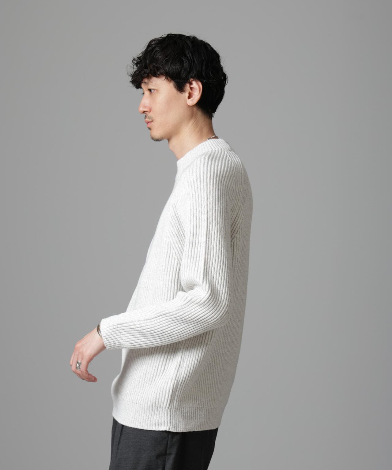 コットンバルキーモックネックニット 6684222255