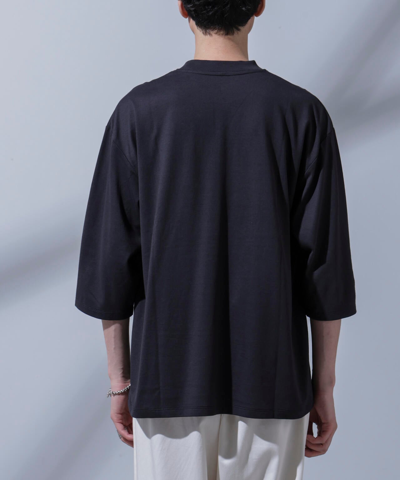 Anti Soaked(R) 汗染み防止 クルーネックワイドTシャツ七分袖 6684223203