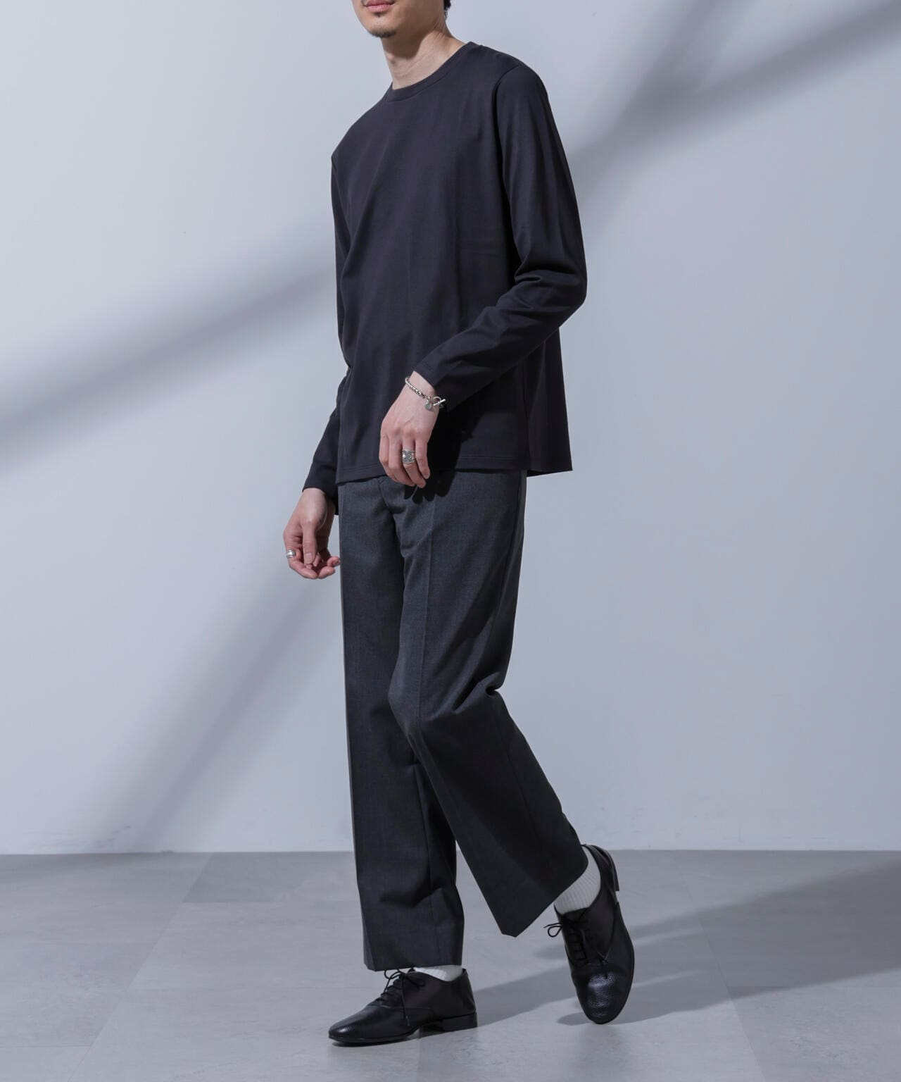 Anti Soaked(R)汗染み防止 クルーネックTシャツ 長袖 6684223205