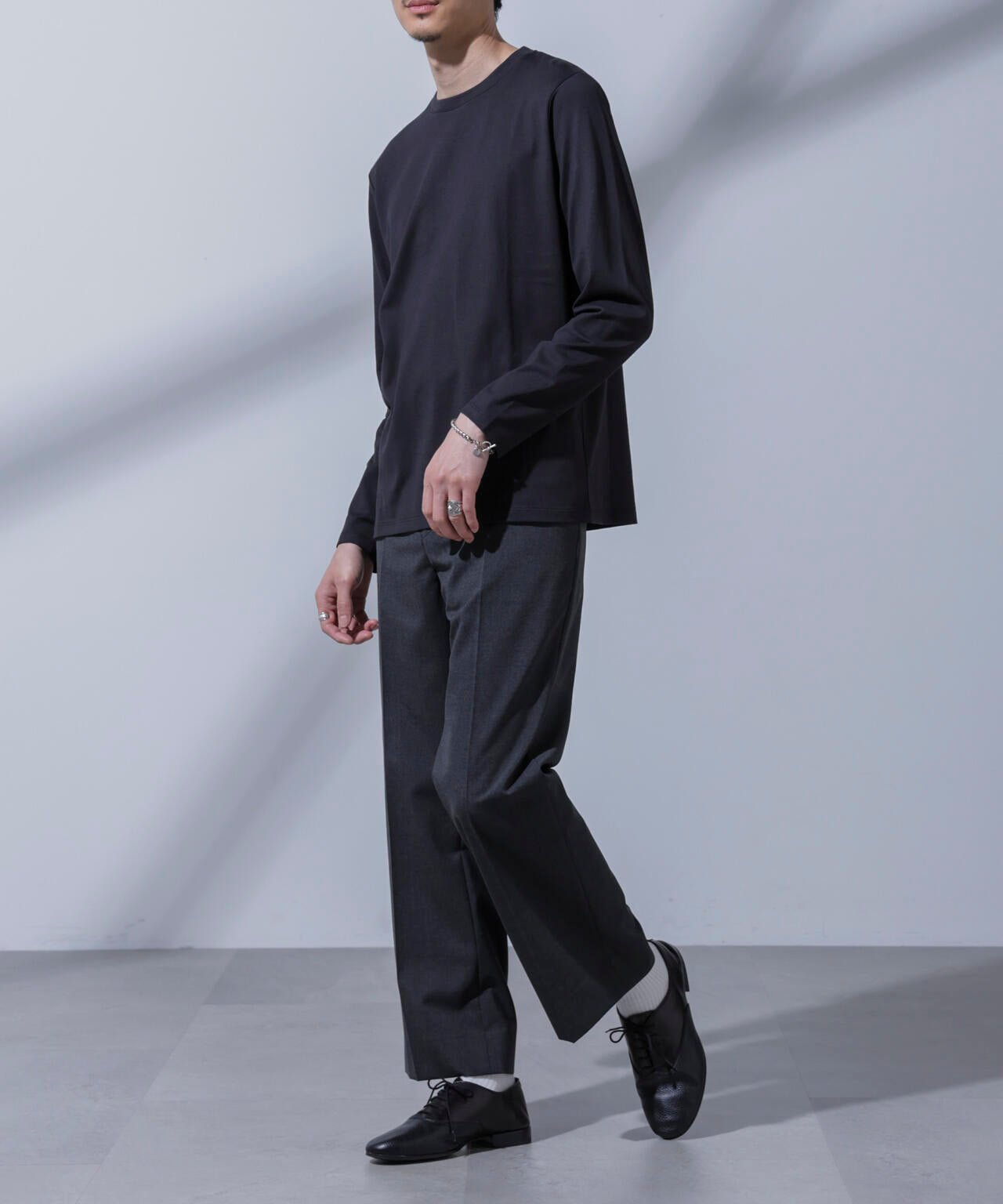 Anti Soaked(R)汗染み防止 クルーネックTシャツ 長袖 6684223205