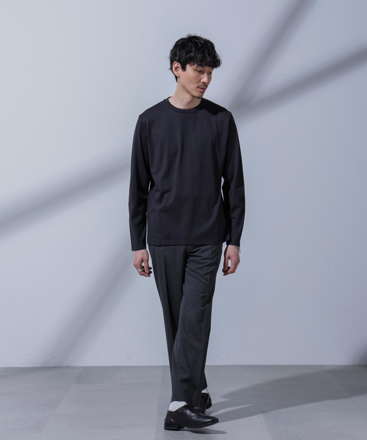 Anti Soaked(R)汗染み防止 クルーネックTシャツ 長袖 6684223205