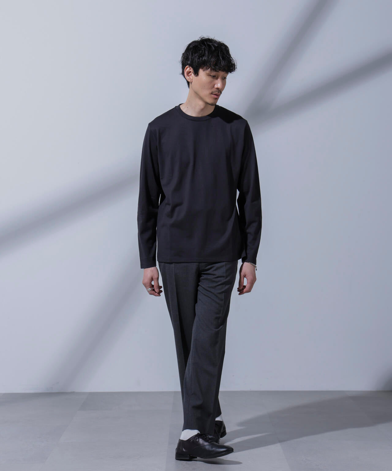 Anti Soaked(R)汗染み防止 クルーネックTシャツ 長袖 6684223205