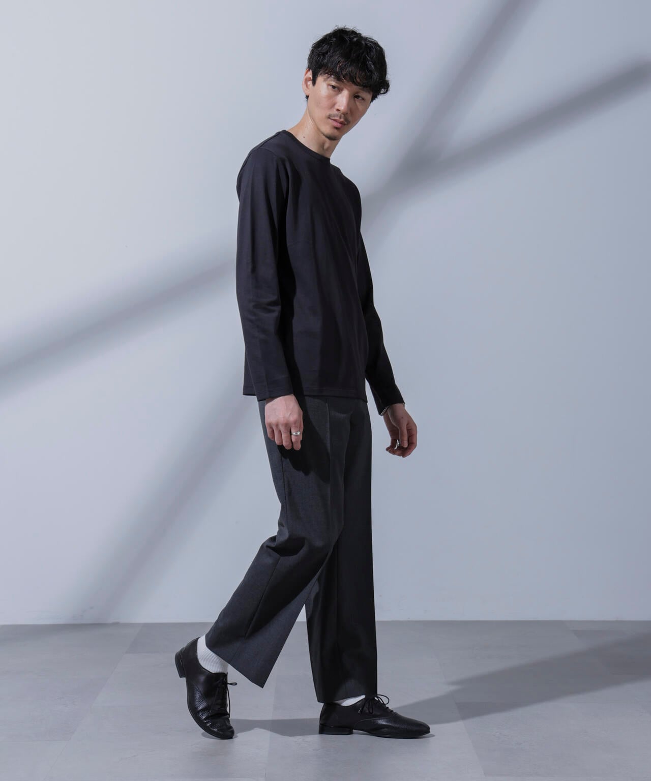 Anti Soaked(R)汗染み防止 クルーネックTシャツ 長袖 6684223205