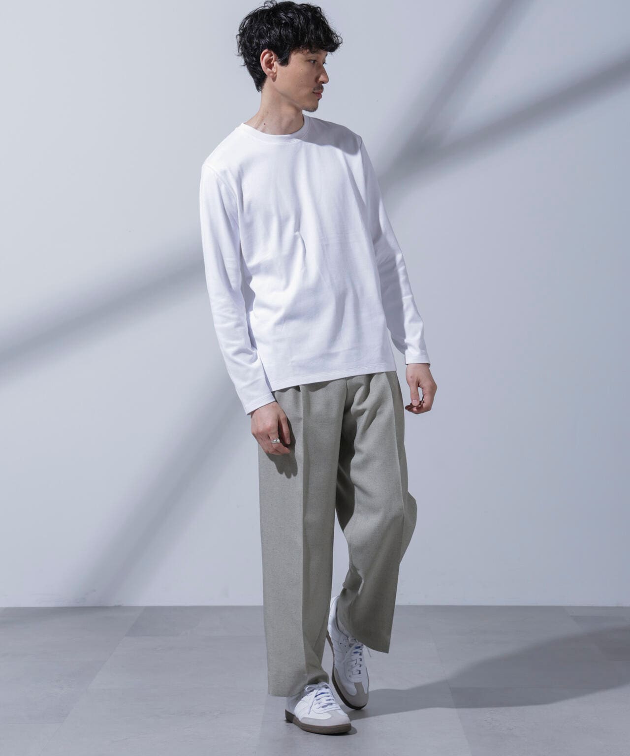 Anti Soaked(R)汗染み防止 クルーネックTシャツ 長袖 6684223205