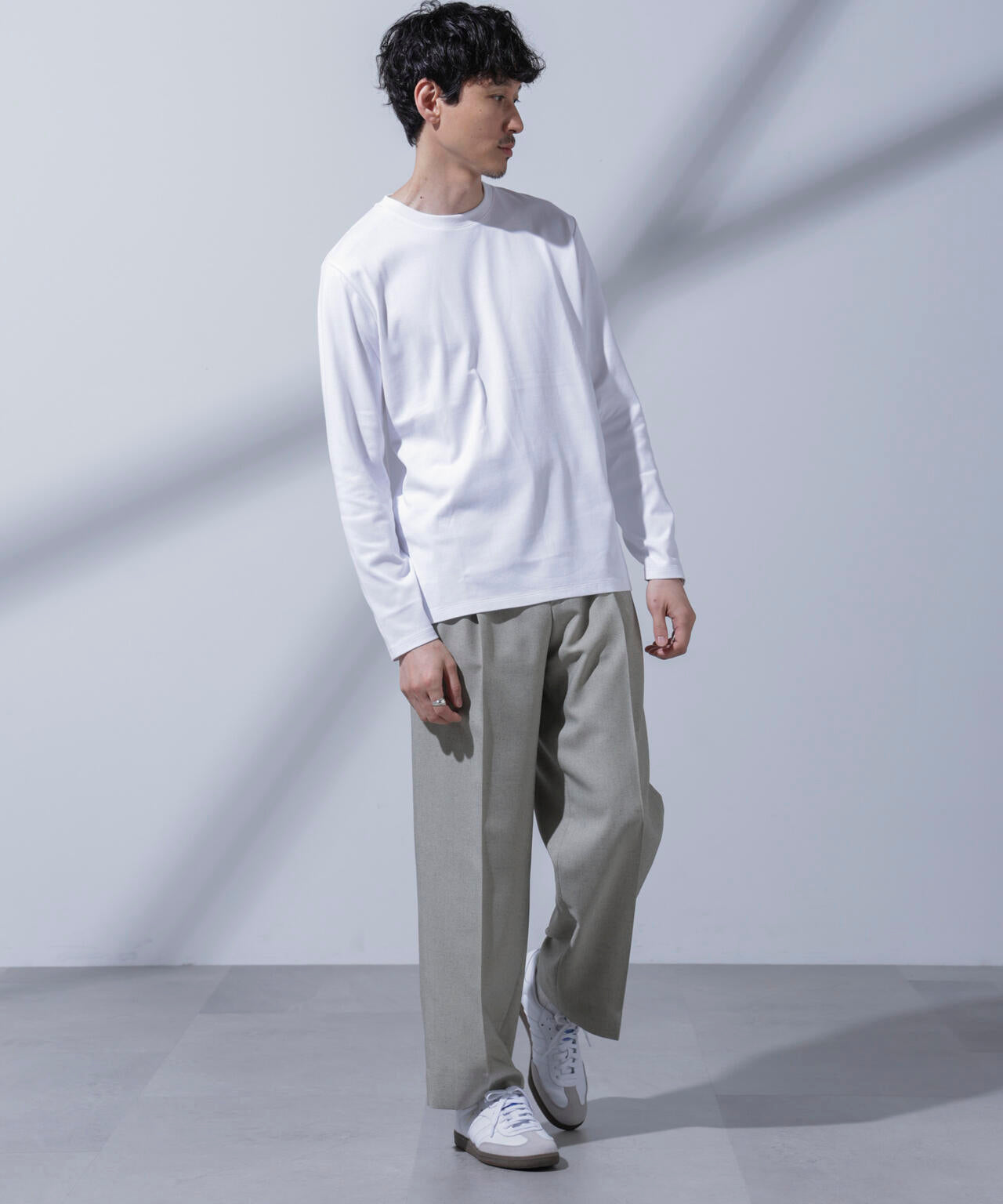 Anti Soaked(R)汗染み防止 クルーネックTシャツ 長袖 6684223205